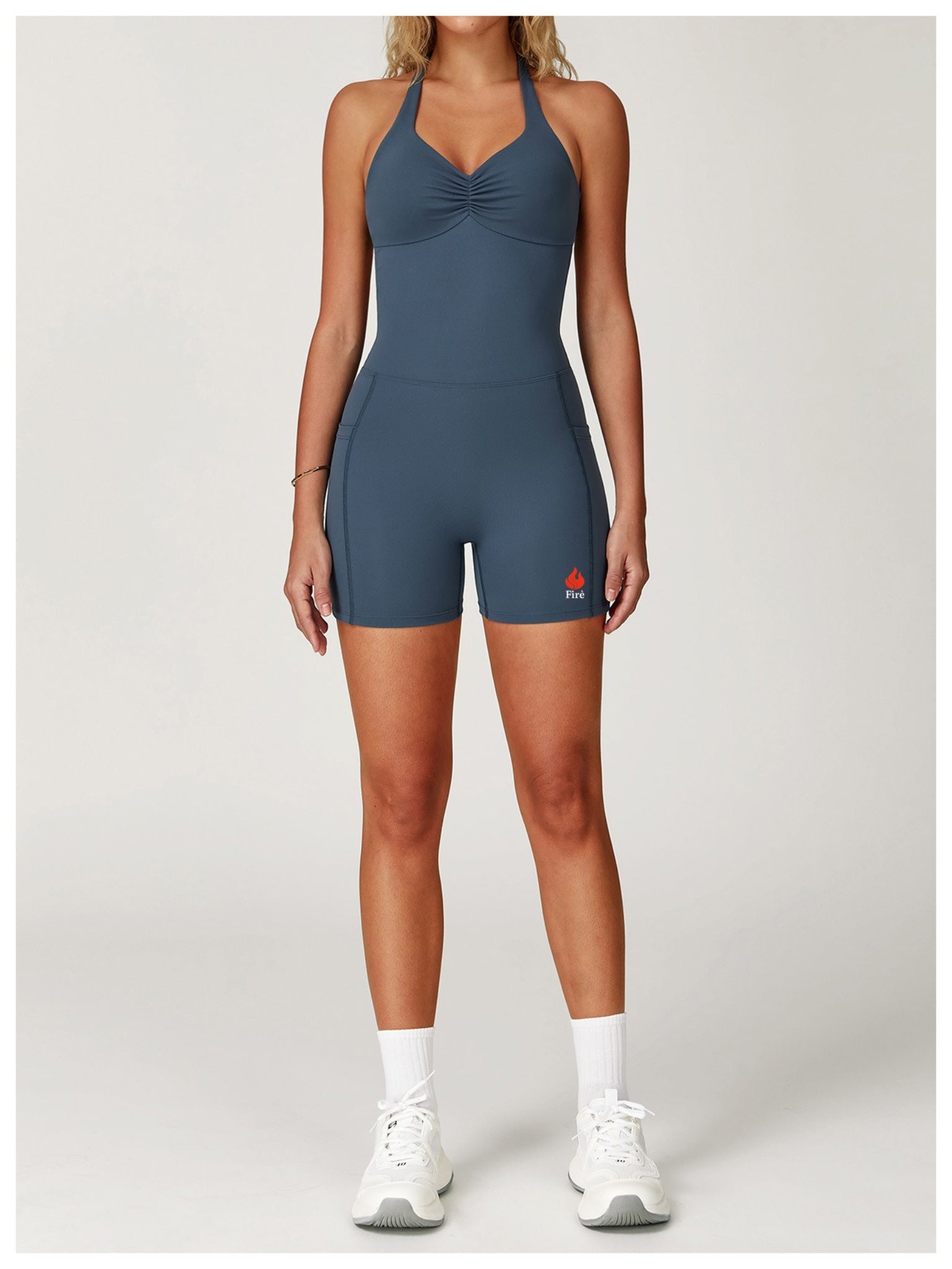 Empower Halter Pocket Romper